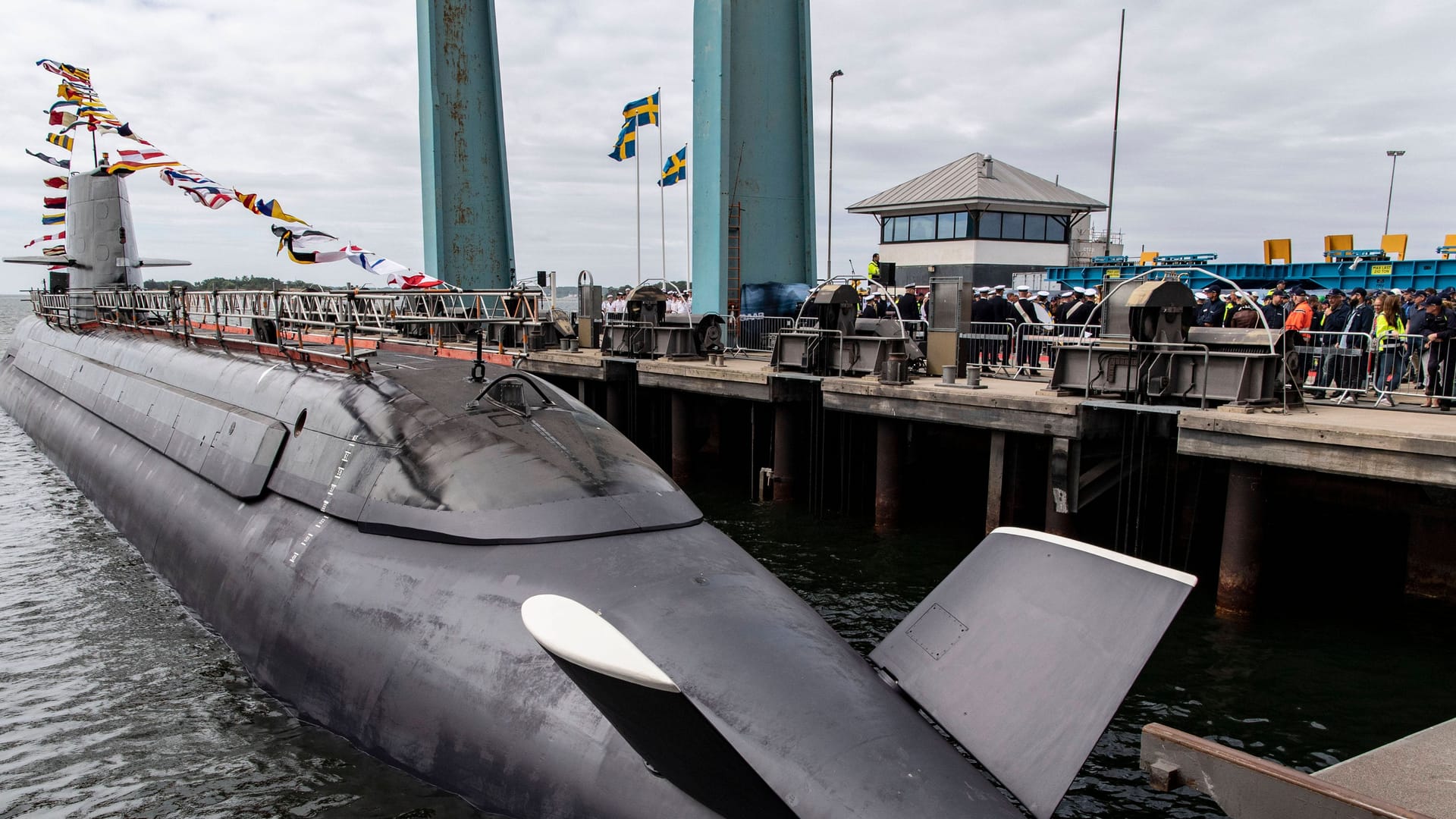 Ein schwedisches U-Boot der Gotland-Klasse bei seiner Einweihung (Archivbild): Die Schiffe sind die modernsten U-Boote des Landes.