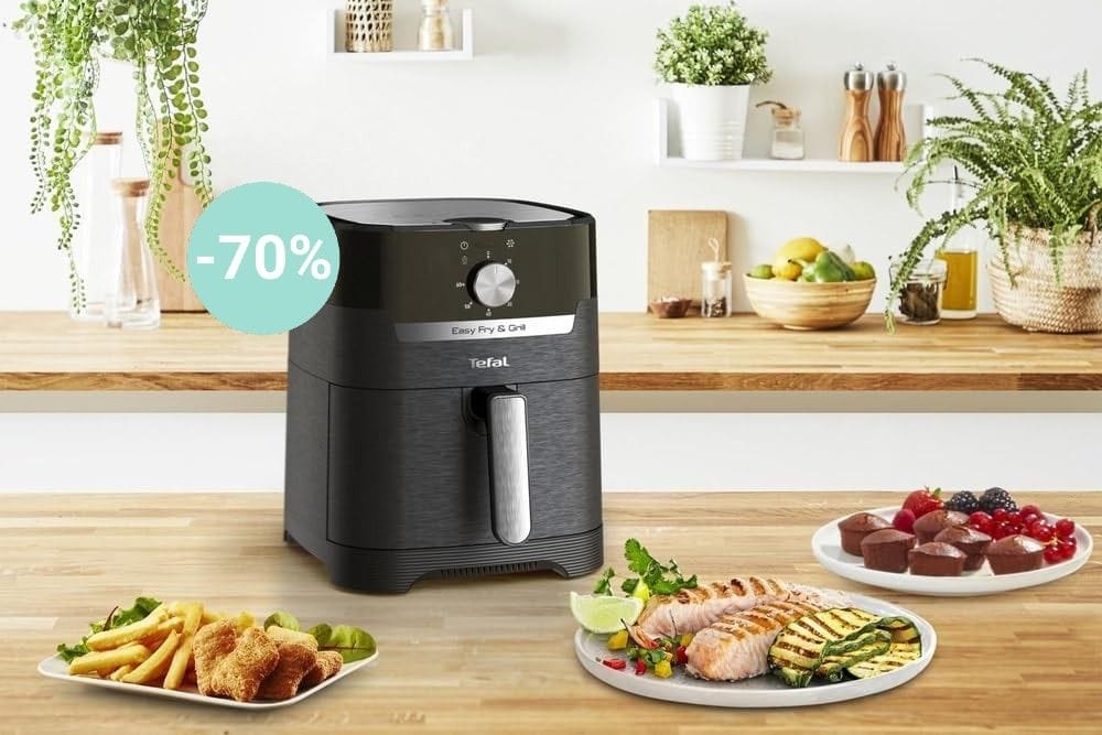 Nur heute erhalten Sie eine Heißluftfritteuse von Tefal mit Grillfunktion für weniger als 80 Euro im Otto-Angebot.