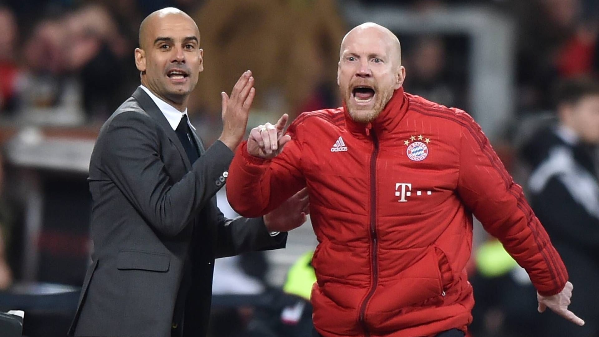 Pep Guardiola (l.) und Matthias Sammer: Der Chefcoach und der Sportvorstand bildeten von 2013 bis 2016 ein erfolgreiches Duo beim FC Bayern.