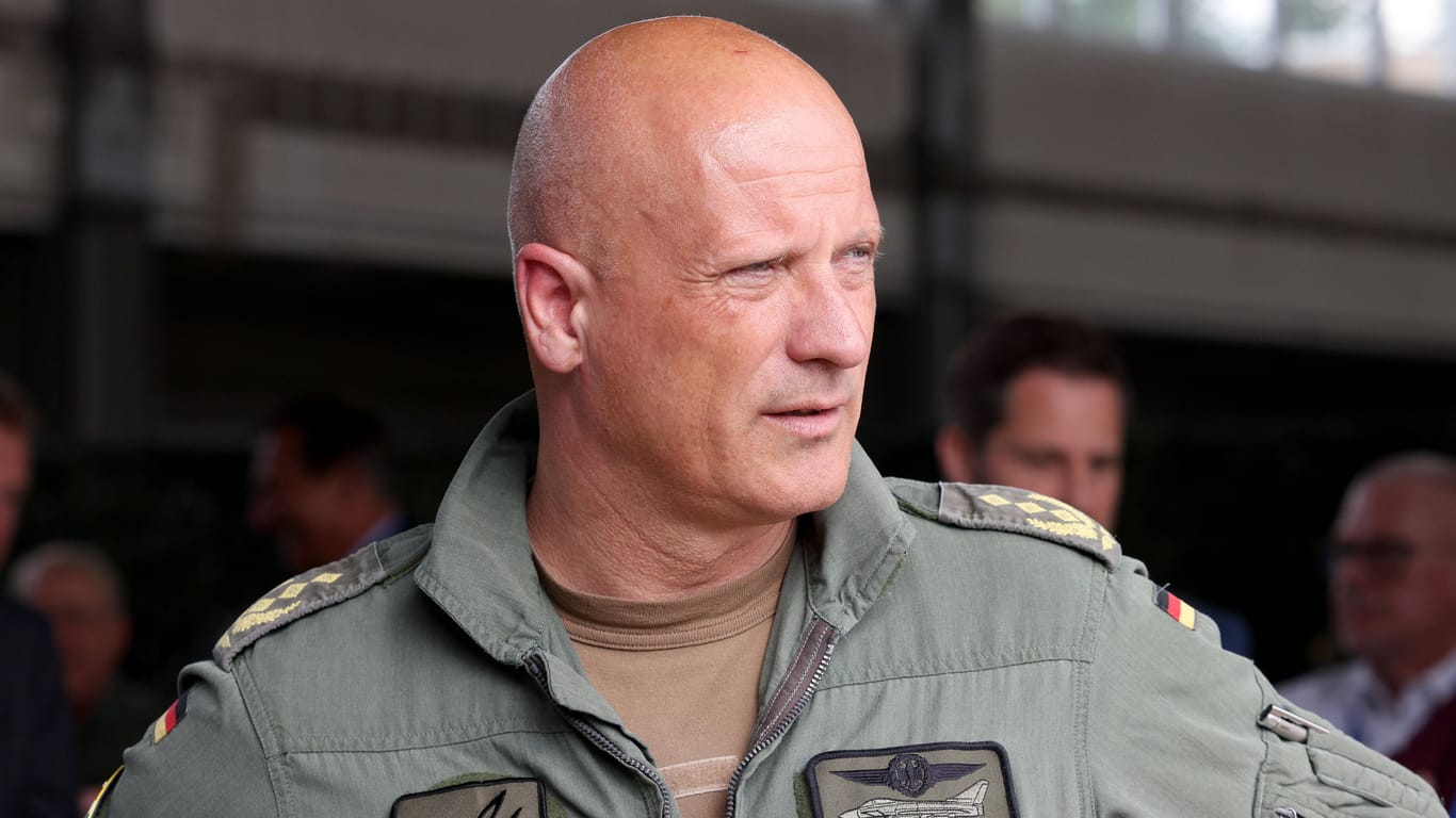 Der Inspekteur der Luftwaffe, Generalleutnant Ingo Gerhartz, bei der Luftwaffenübung Air Defender im Juni 2023.