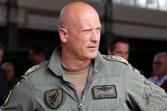 Der Inspekteur der Luftwaffe, Generalleutnant Ingo Gerhartz, bei der Luftwaffenübung Air Defender im Juni 2023.