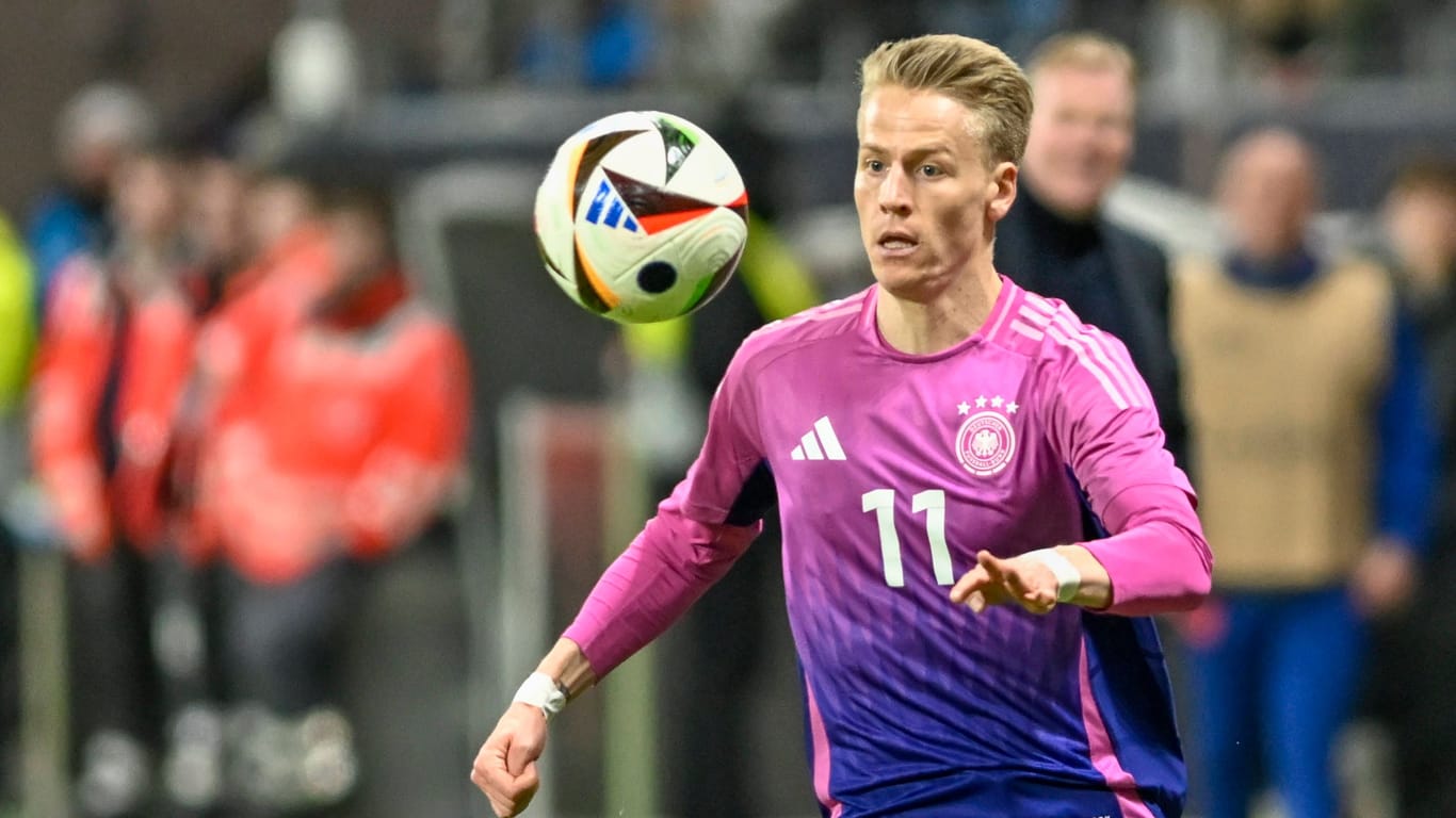 Chris Führich: Der DFB-Spieler in Aktion gegen die Niederlande.