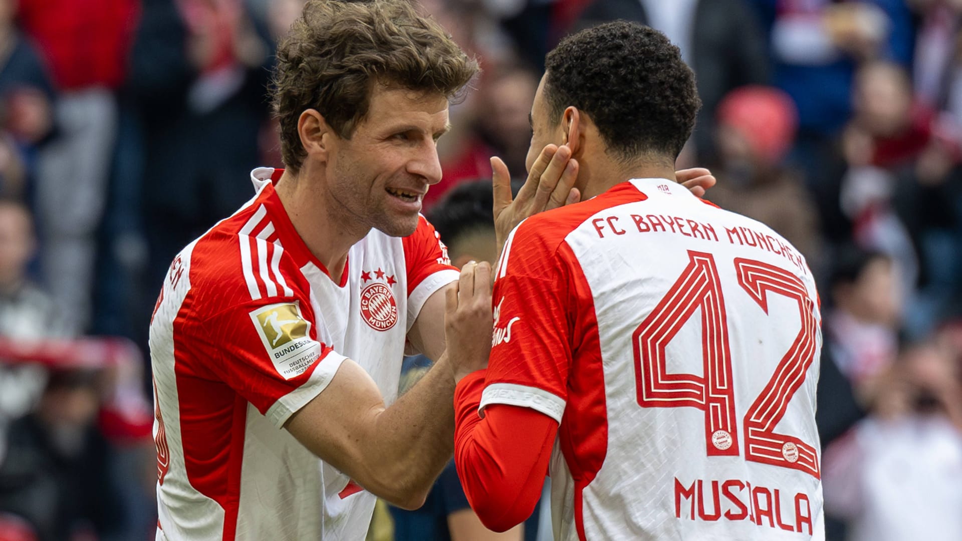 Thomas Müller und Jamal Musiala: Sie treffen in der Königsklasse auf Arsenal.