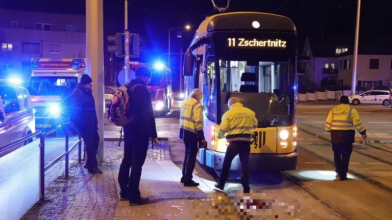 Unfall am Zelleschen Weg am 20. Februar (Archiv): Eine große Blutspur musste beseitigt werden.