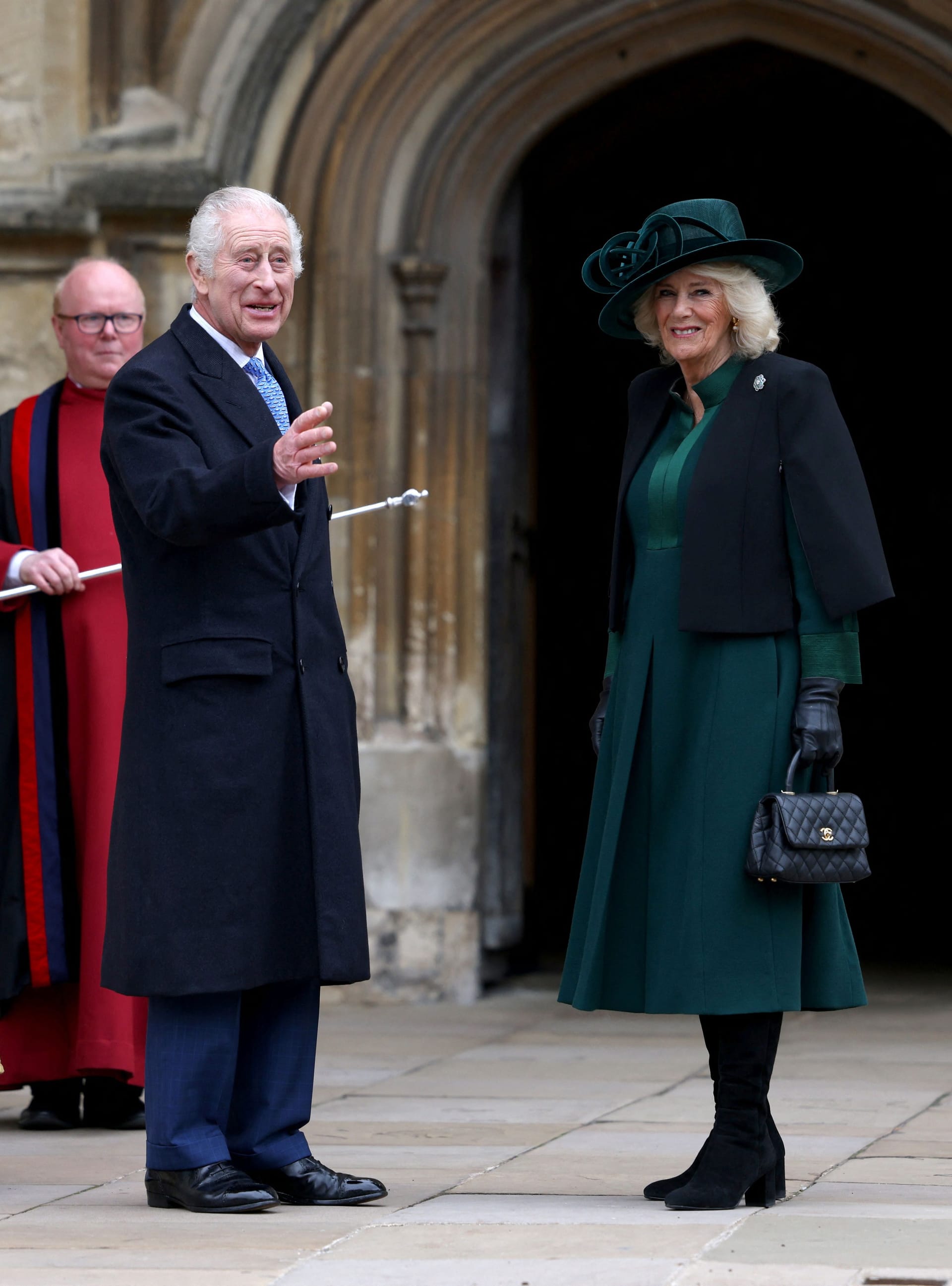 König Charles III. und Königin Camilla beim Ostergottesdienst