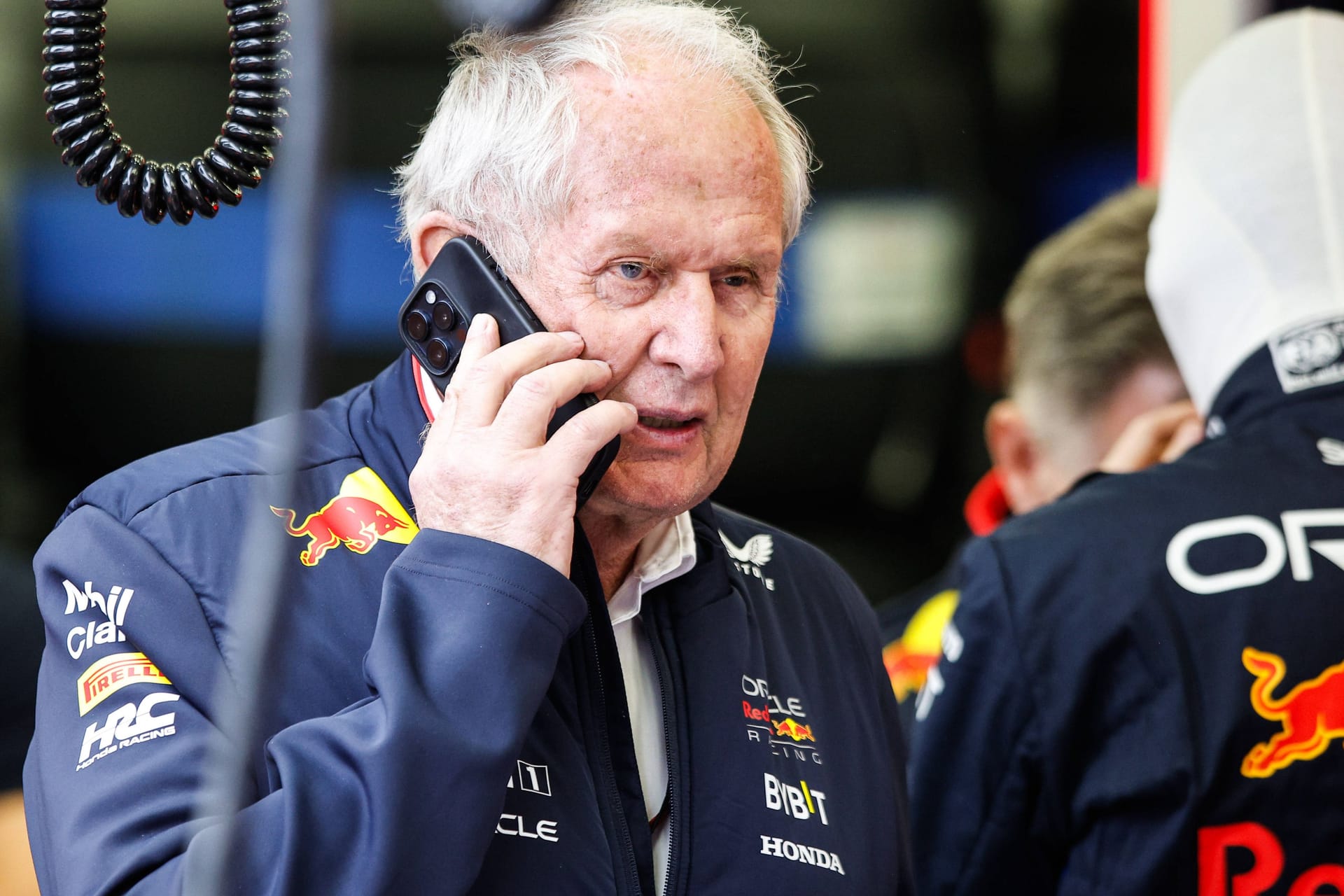 Red-Bull-Berater Marko: Angestammtes Gesicht in der Red-Bull-Box.