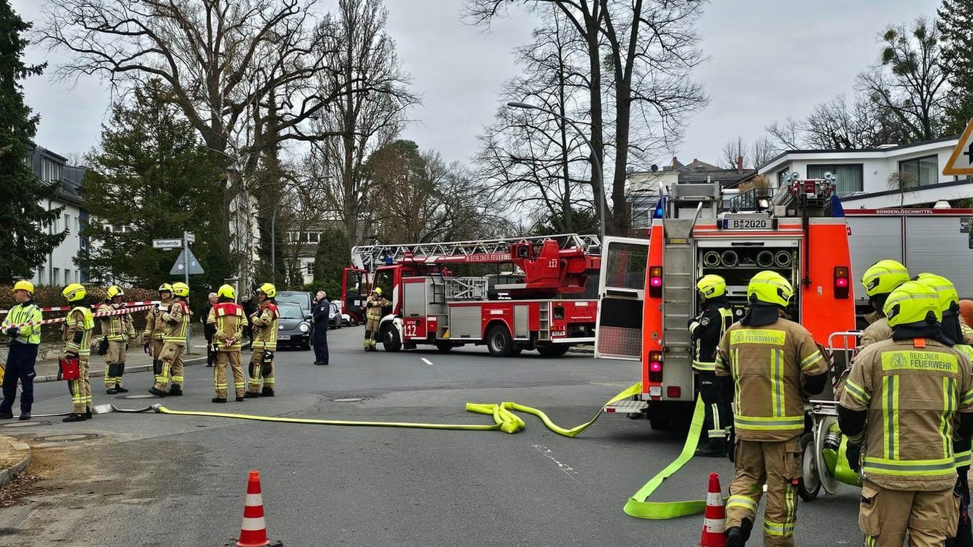 Feuerwehreinsatz in Berlin-Grunewald am 14. März 2024