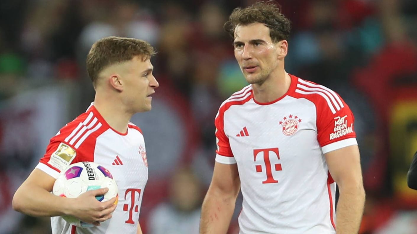 Joshua Kimmich (links) und Leon Goretzka: Die beiden Mittelfeld-Stars könnten den FC Bayern im Sommer verlassen.