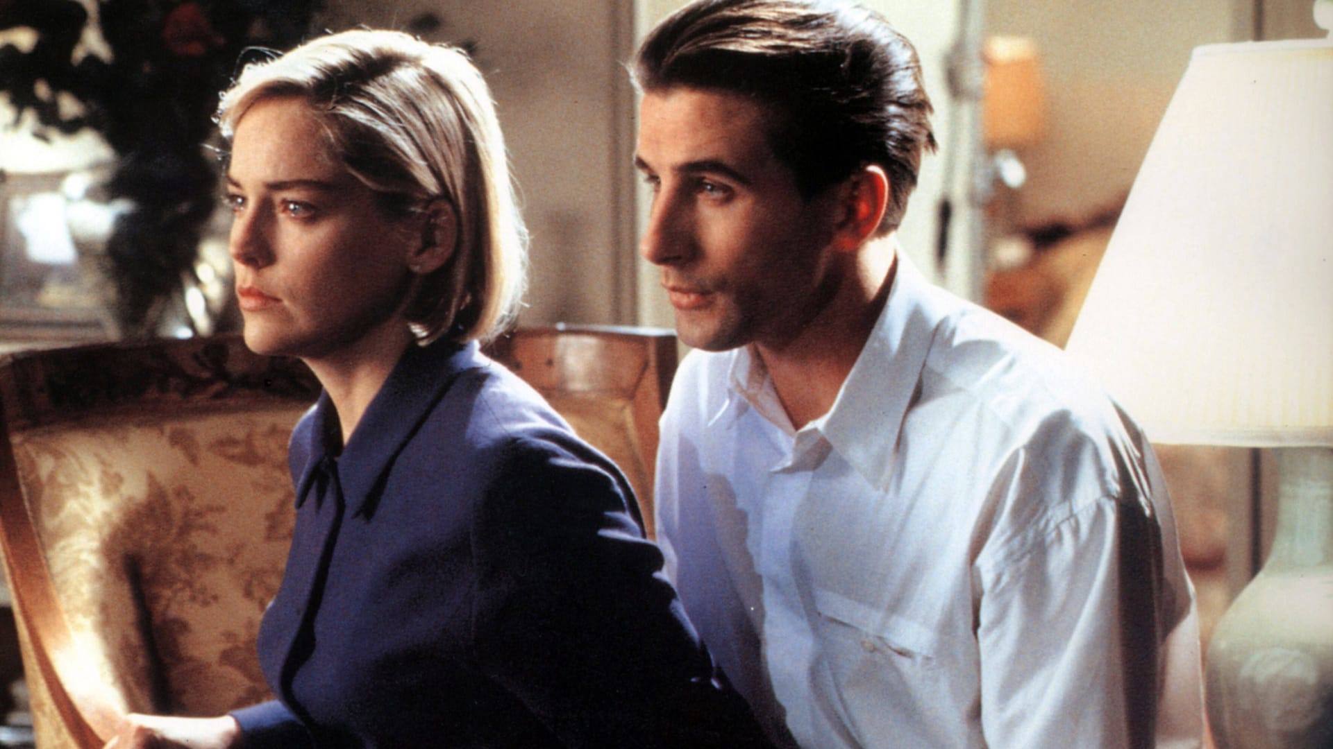 Sharon Stone und William Baldwin 1993 in "Sliver"