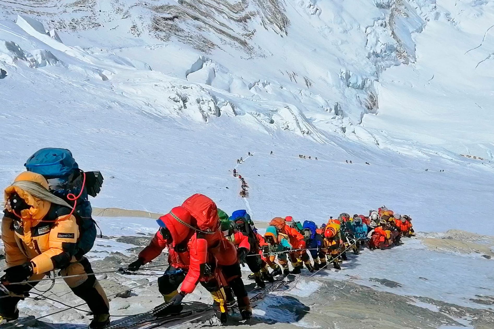 Bergsteiger auf dem Mount Everest