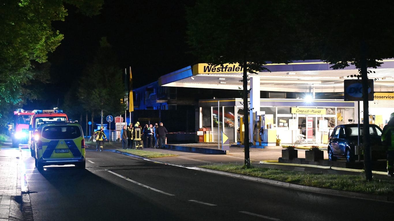 Geldautomat an Tankstelle in Münster gesprengt