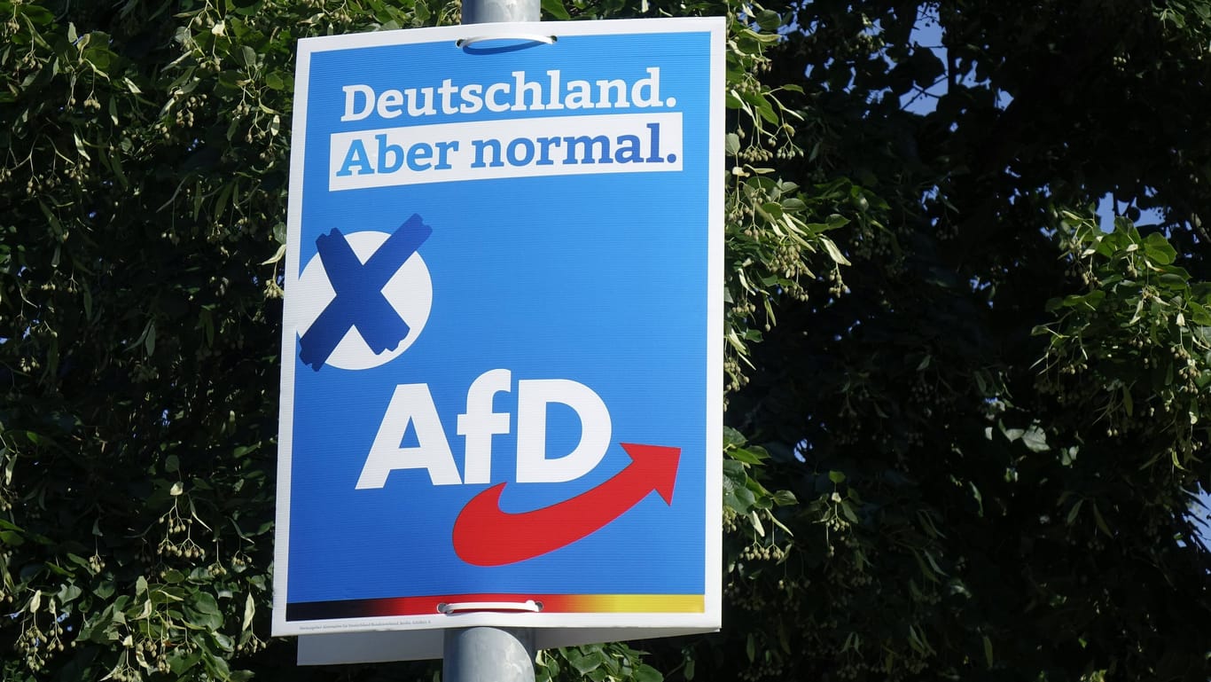 Ein AfD-Wahlplakat: Wegen der Wahl der AfD darf keinem Arbeitnehmer ein Nachteil entstehen, zumindest aktuell.