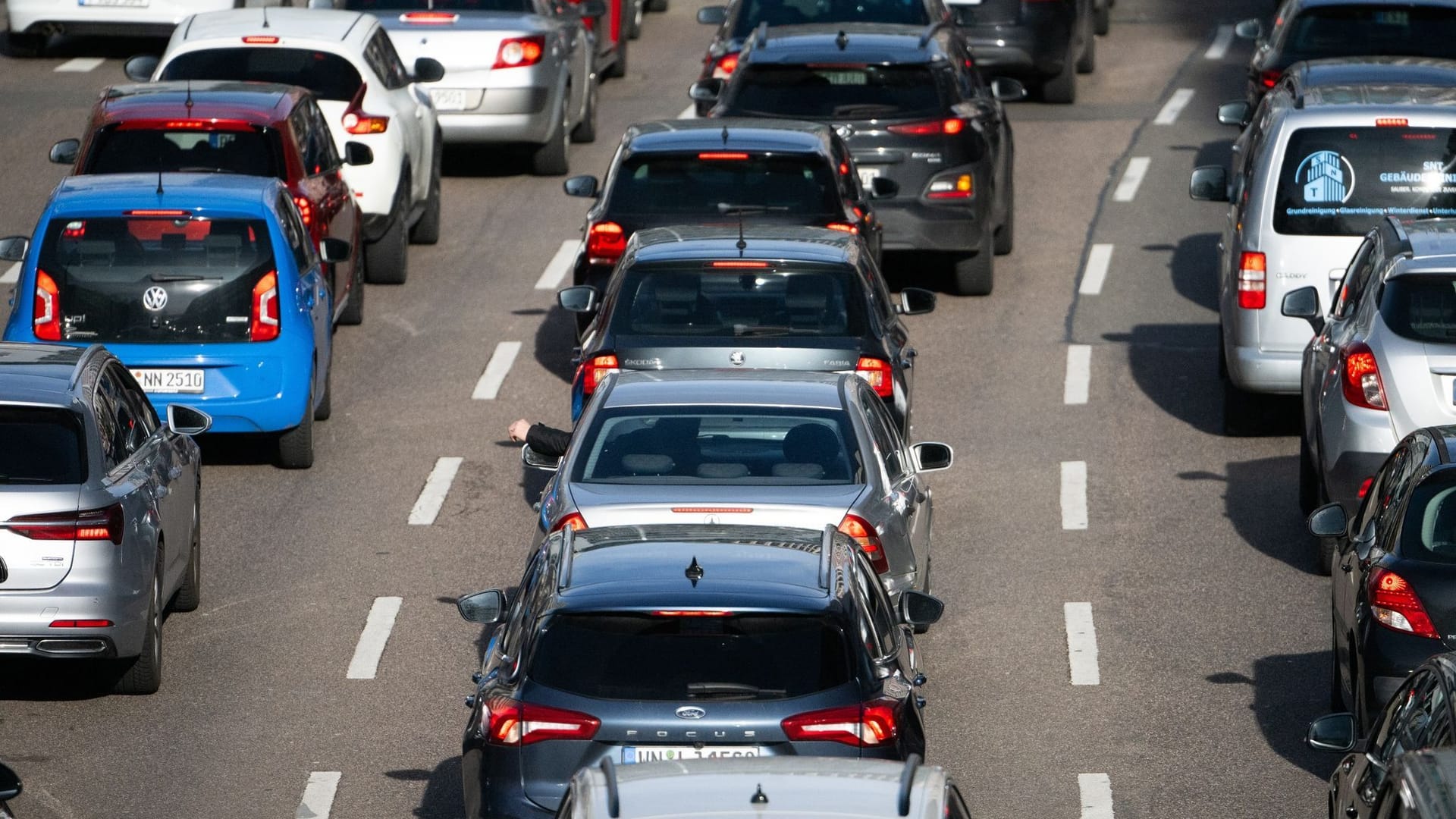 Stau auf der Autobahn