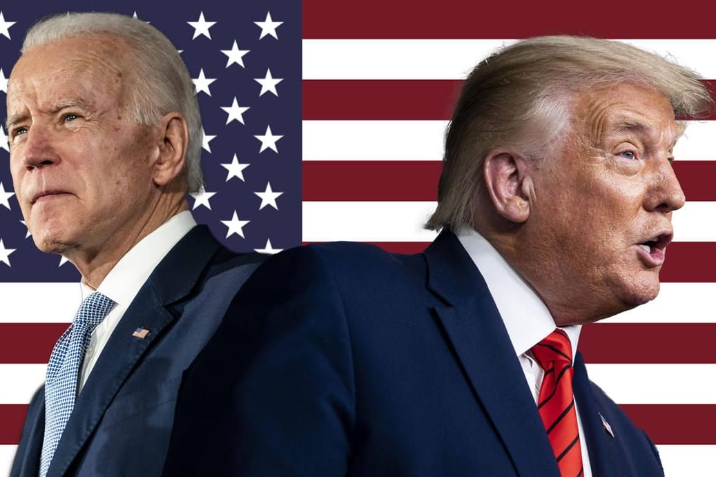 Joe Biden (l.) und Donald Trump: Sie wollen beide die Präsidentschaftswahl gewinnen.