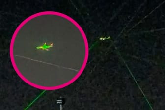 Flugzeug durch Laserstrahler geblendet