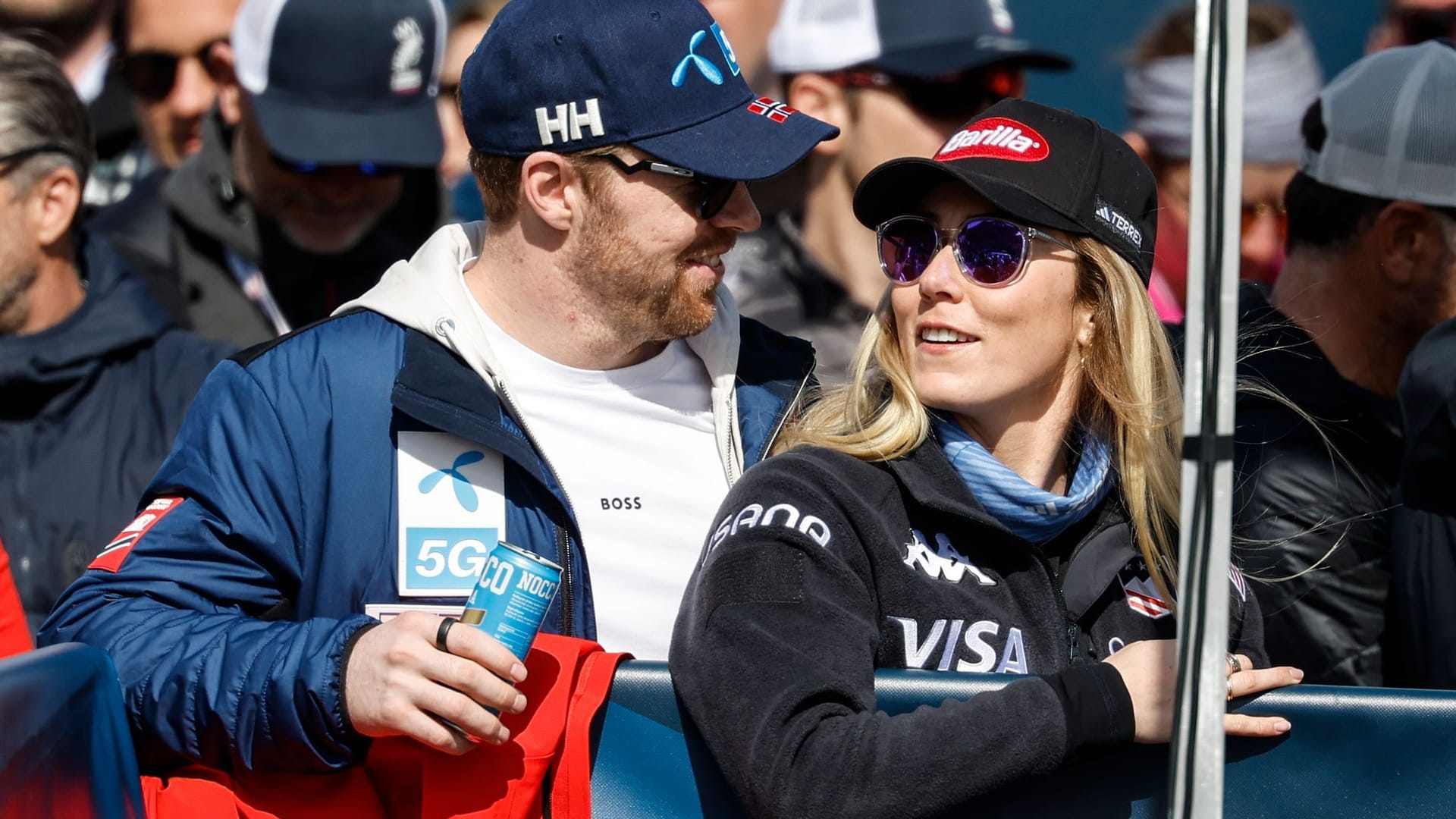 Mikaela Shiffrin (r.) und ihr Freund Aleksander Aamodt Kilde: Er hat über sie gesprochen.