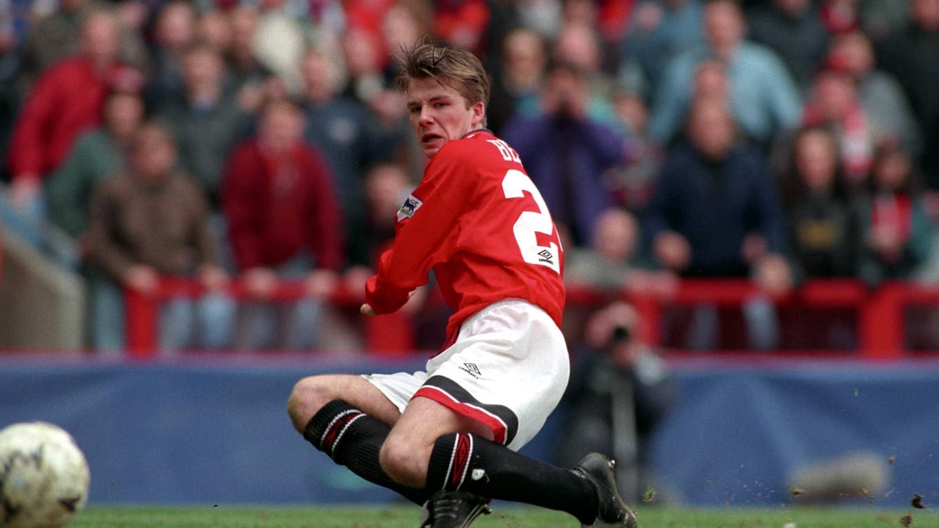 David Beckham 1996: Er spielte jahrelang für Manchester United.