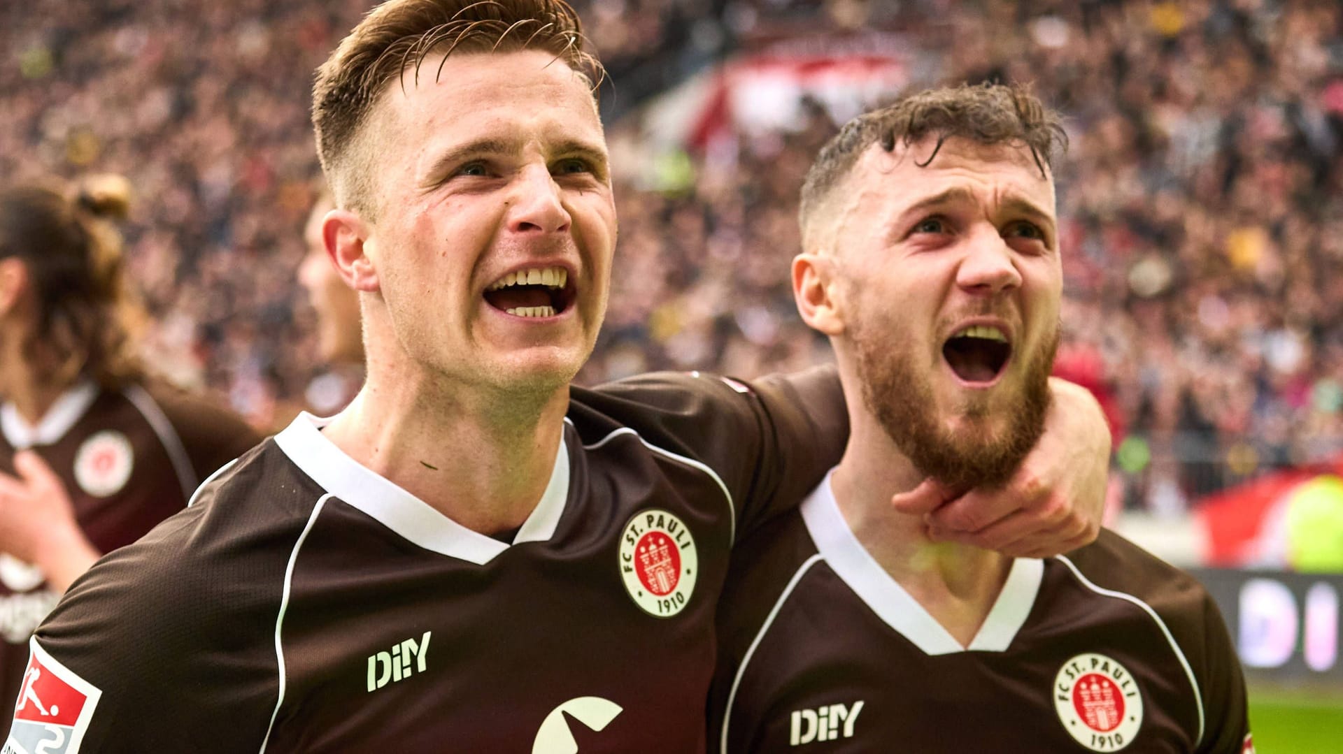 Jubel bei St. Pauli: Das Team fuhr am Ostersonntag drei Punkte ein.