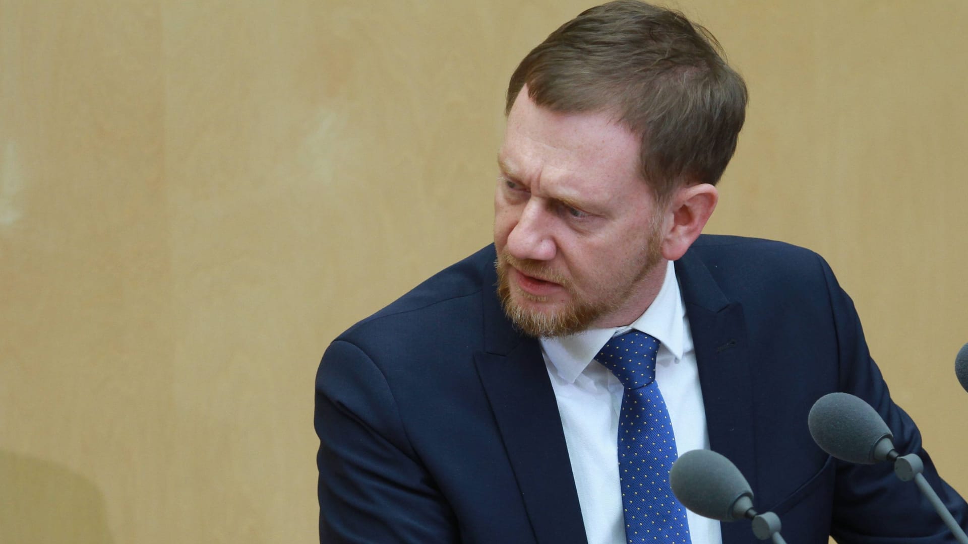 Michael Kretschmer im Bundesrat: Seine Koalition ist in der Krise. Michael Kretschmer im Bundesrat: Seine Koalition ist in der Krise.
