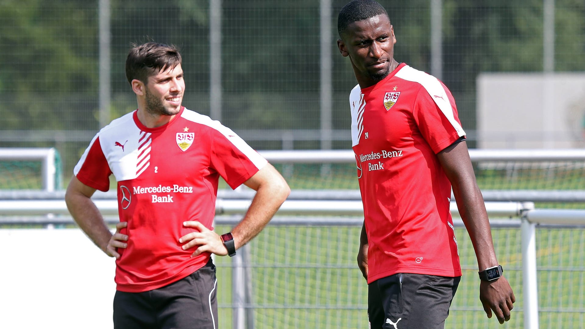 Antonio Rüdiger (r.) im Sommer 2015 im Training des VfB Stuttgart.