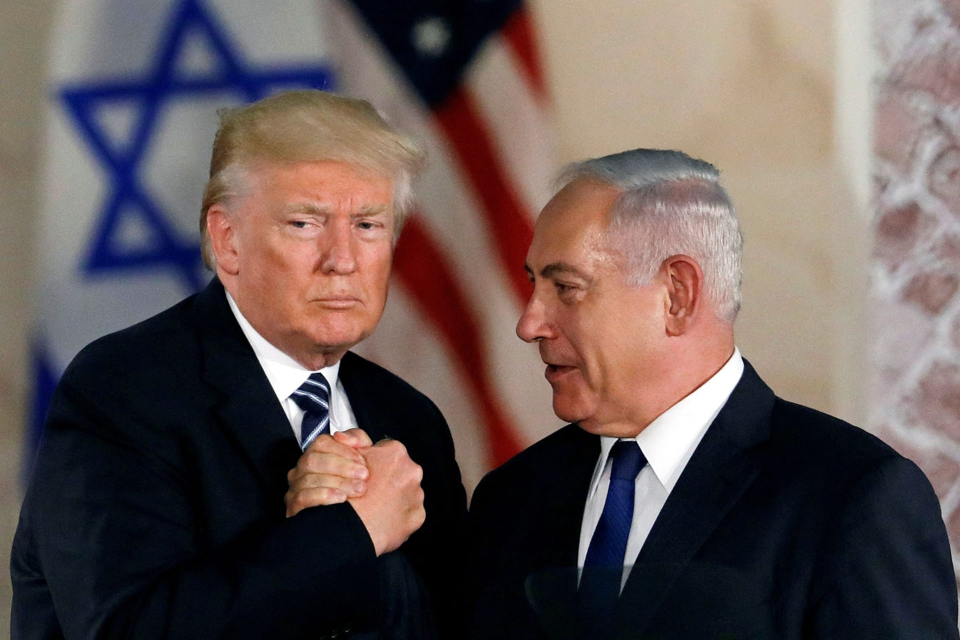 Politisch eng verbunden: Ex-Präsident Donald Trump und Israels Premierminister Benjamin Netanjahu (Archivbild).