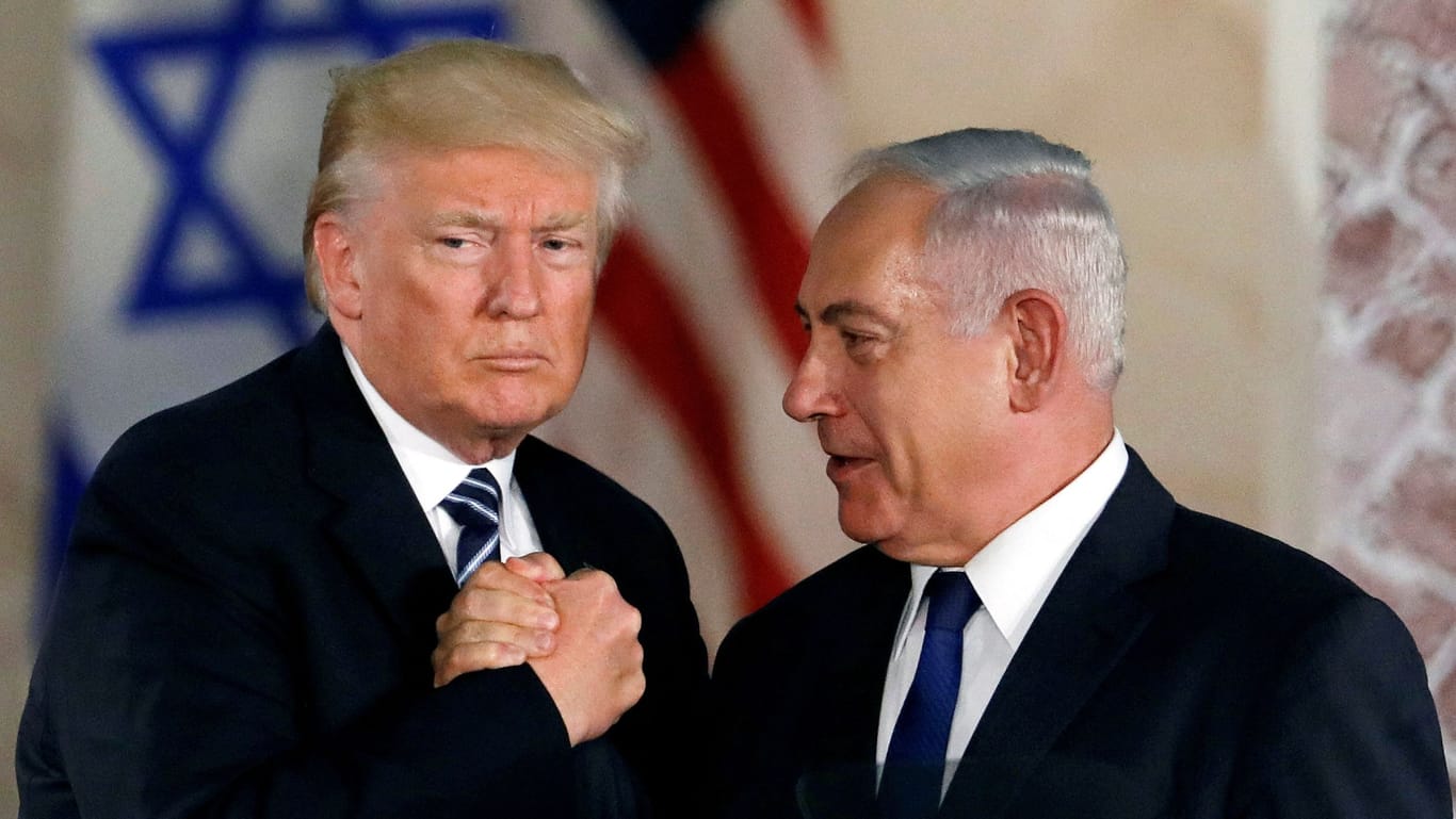 Politisch eng verbunden: Ex-Präsident Donald Trump und Israels Premierminister Benjamin Netanjahu (Archivbild).