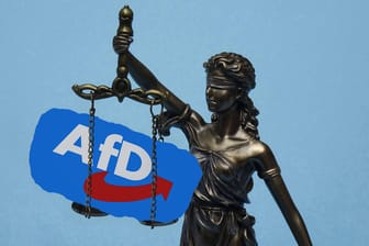 Justitia und das Logo der AfD: Ist es rechtlich erlaubt, seine Mitarbeiter vor der AfD zu warnen?