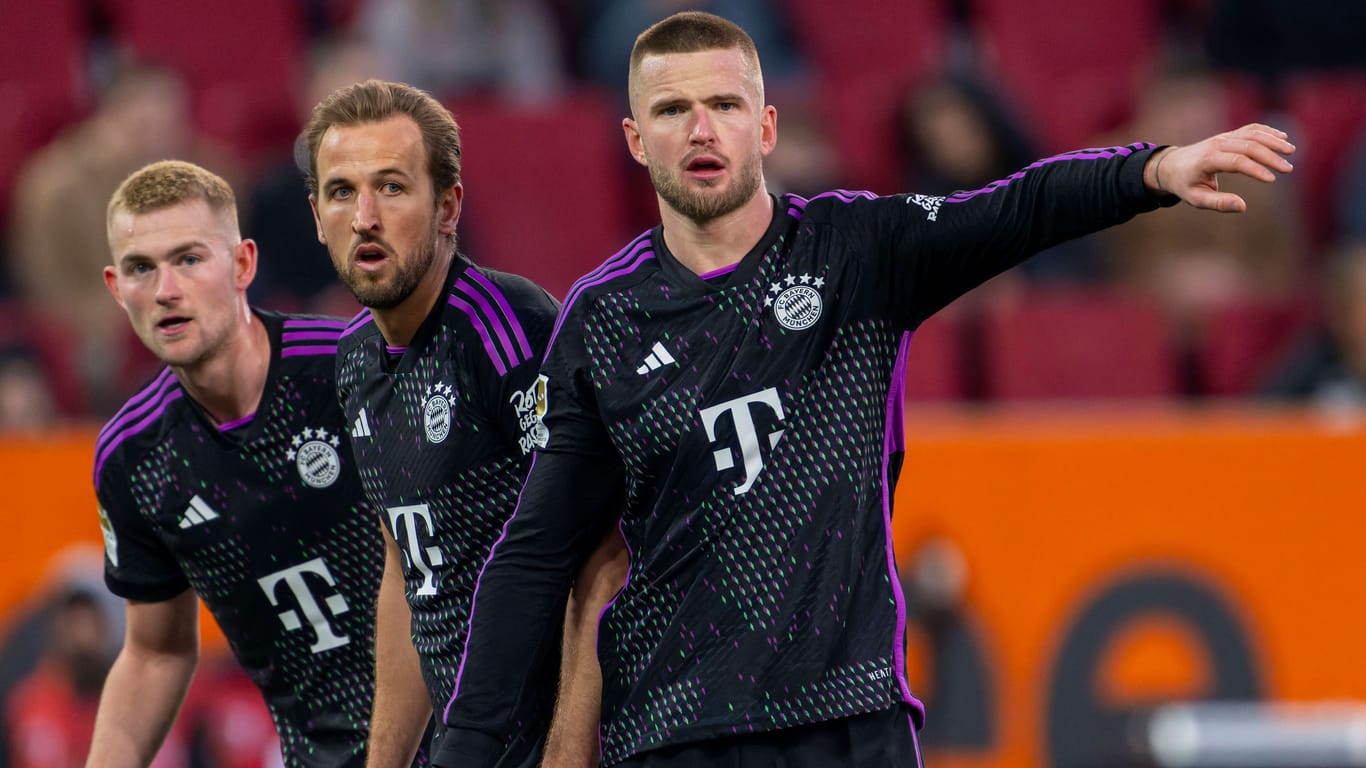Matthijs de Ligt, Harry Kane und Eric Dier (v.l.): Das Trio liefert momentan noch die stabilsten Leistungen FC Bayern ab.