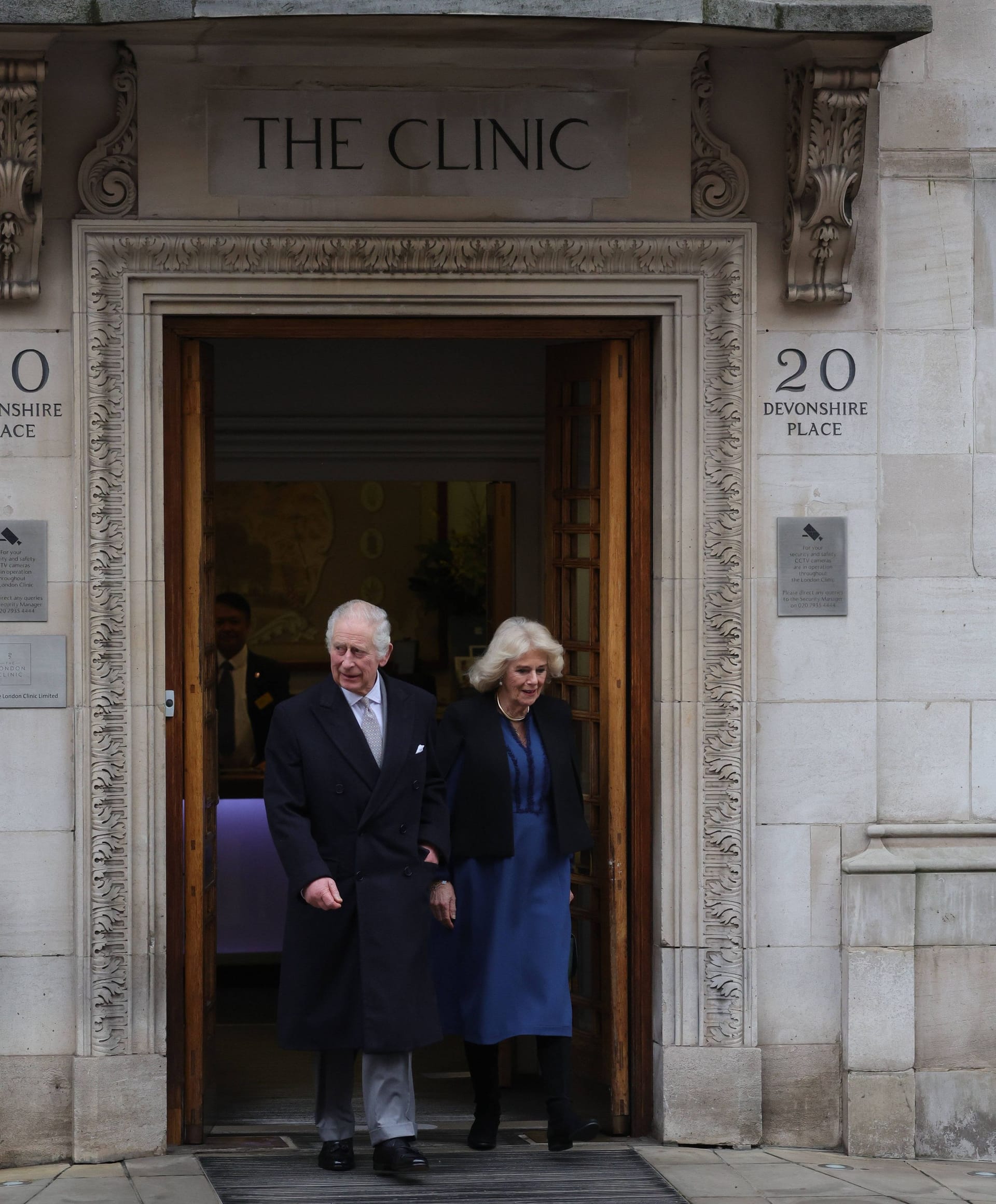 The London Clinic: König Charles und Ehefrau Camilla im Januar beim Verlassen des Krankenhauses.