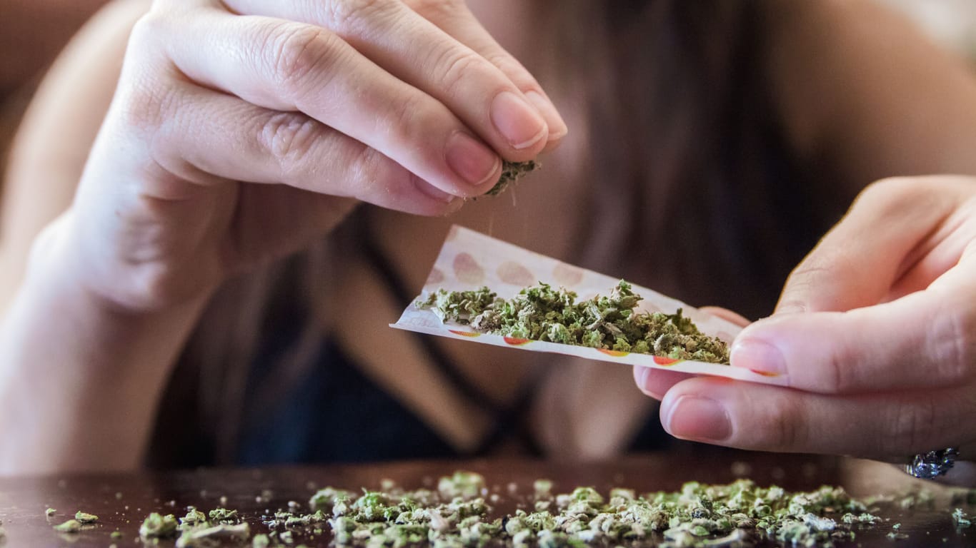 Eine Frau dreht einen Joint (Symbolbild): Die Bundesländer haben den Weg für die Legalisierung von Cannabis freigemacht.