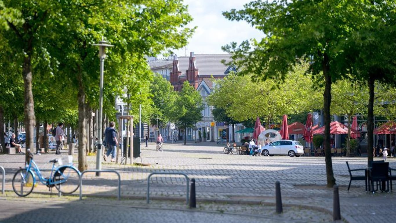 Der zentrale Platz Großflecken in der Neumünsteraner Innenstadt (Archivbild).