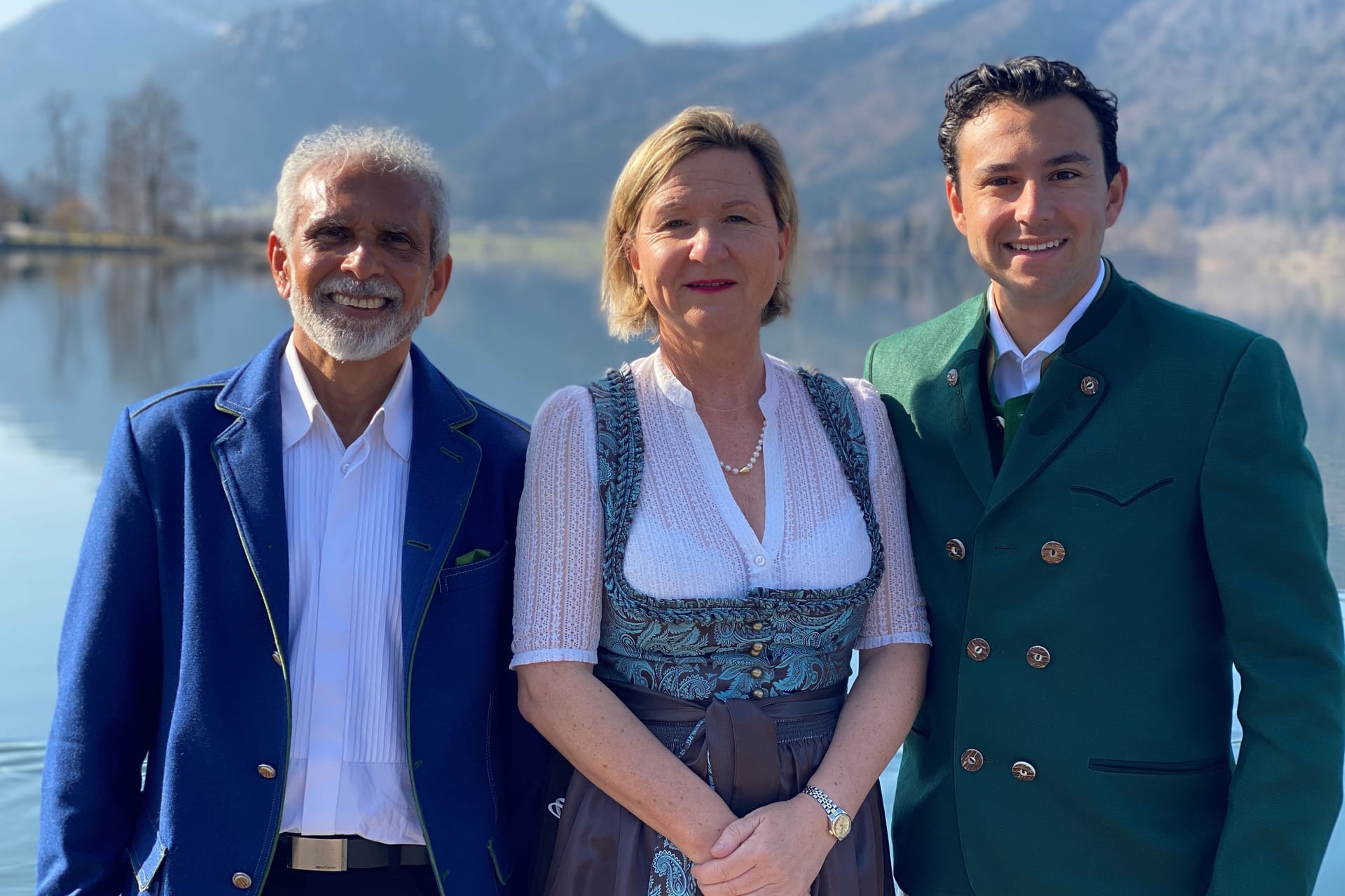 Große Pläne für den Schliersee, am Ende zu groß? Hotelier Walter de Alwis mit Ehefrau und Mitinhaberin Ute de Alwis sowie Sohn Marcel de Alwis (von links).