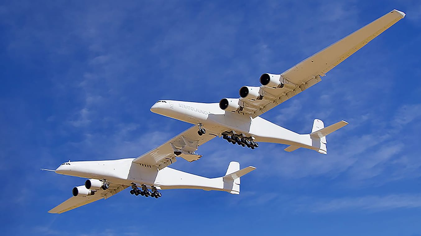 Flugzeug mit Zwillingsrumpf: Stratolaunch.