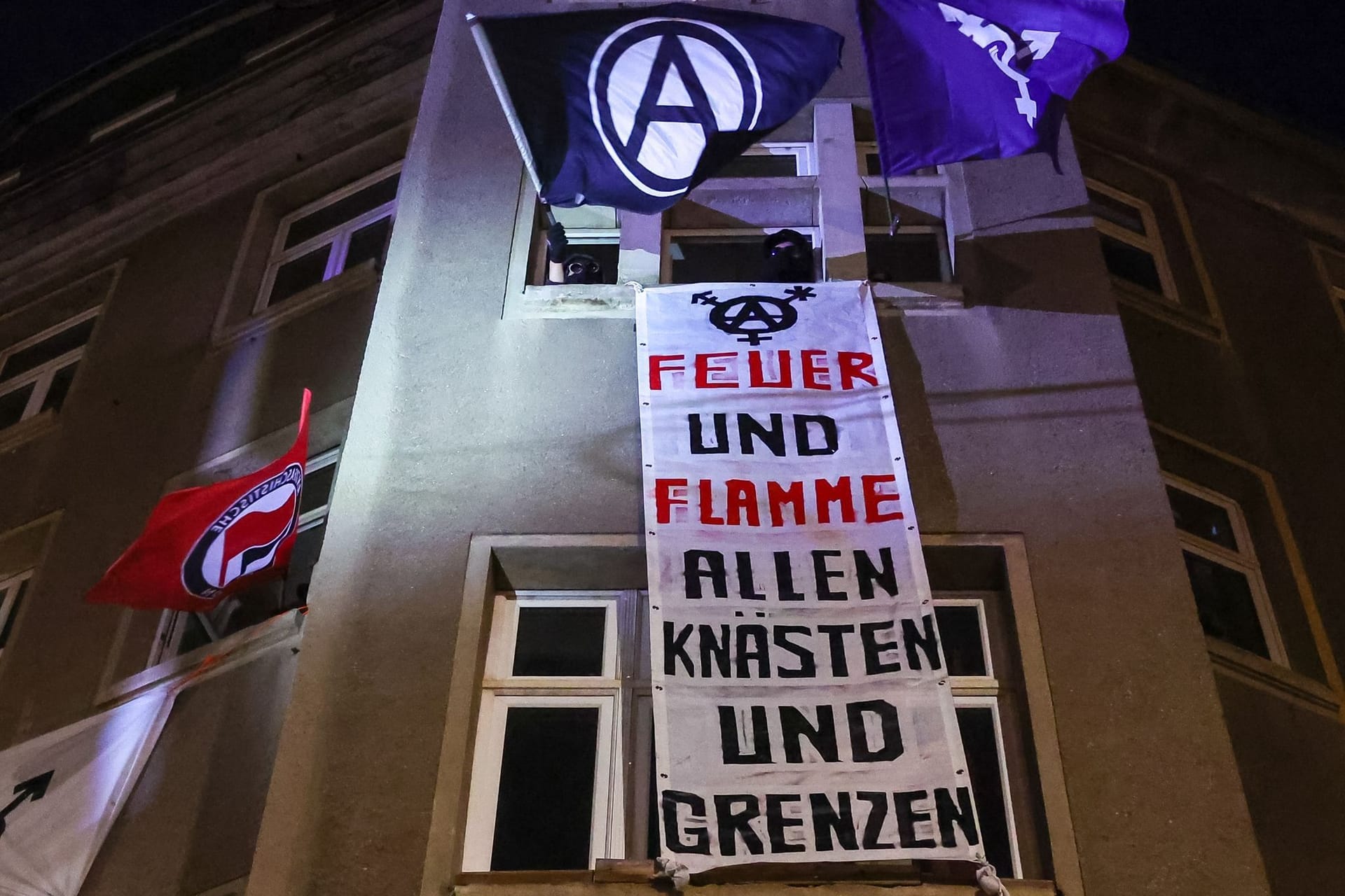 Protest nach Urteilsverkündung gegen Lina E.
