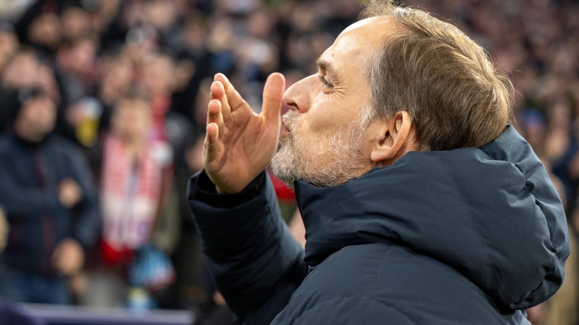 Thomas Tuchel: Der Trainer des FC Bayern wirkte nach dem Spiel gegen Lazio gelöst.