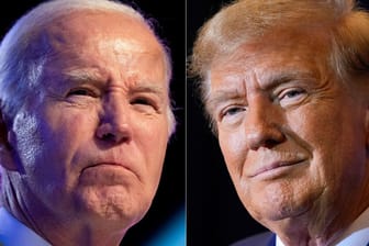 Bei dem Rennen zwischen Trump (r) und Biden handelt es sich um die erste Neuauflage eines Duells ums Weiße Haus mit denselben Kandidaten seit rund 70 Jahren.