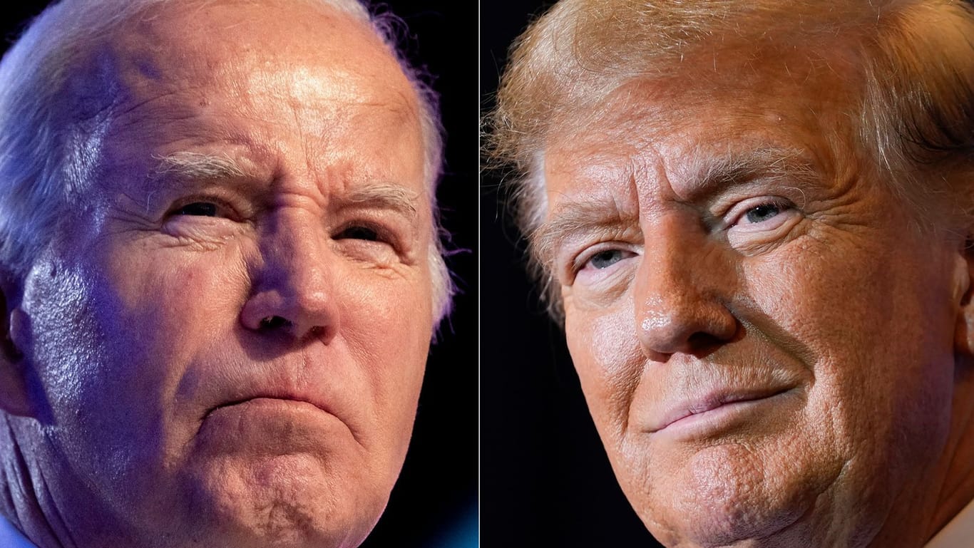 Bei dem Rennen zwischen Trump (r) und Biden handelt es sich um die erste Neuauflage eines Duells ums Weiße Haus mit denselben Kandidaten seit rund 70 Jahren.