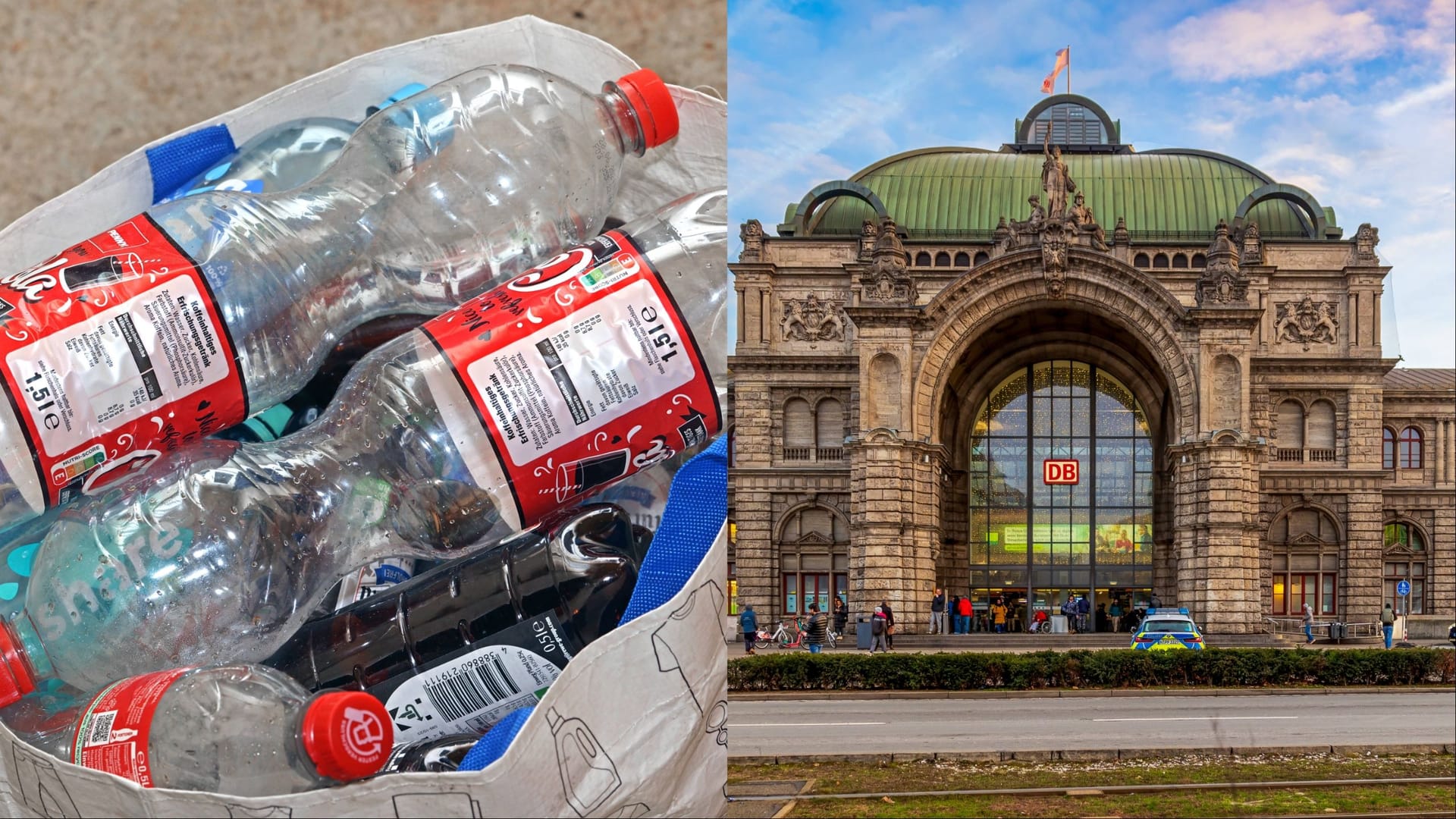Pfandflaschen in einer Tüte (Archivbild): Manche Menschen sammeln sie, um über die Runden zu kommen – am Nürnberger Hauptbahnhof wurden sie einem Mann aber zum Verhängnis. Pfandflaschen in einer Tüte (Archivbild): Manche Menschen sammeln sie, um über die Runden zu kommen – am Nürnberger Hauptbahnhof wurden sie einem Mann aber zum Verhängnis.