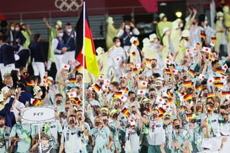 Die deutsche Delegation bei den Olympischen Spielen 2021: In Tokio gab es wegen Corona keine Kondome für die Athleten.