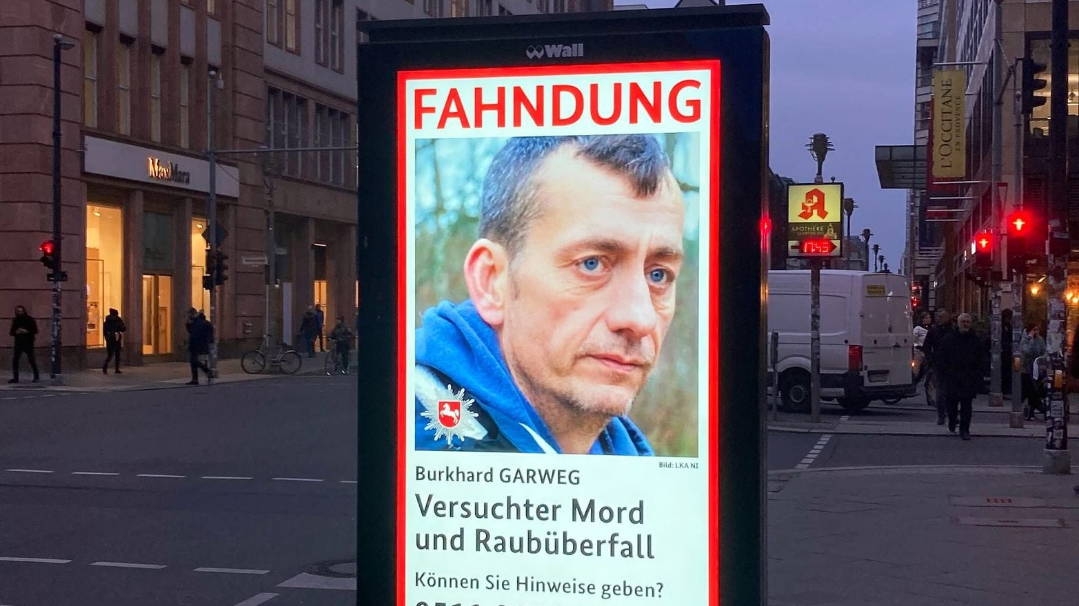 Nach Burkhard Garweg wird weiterhin gefahndet.