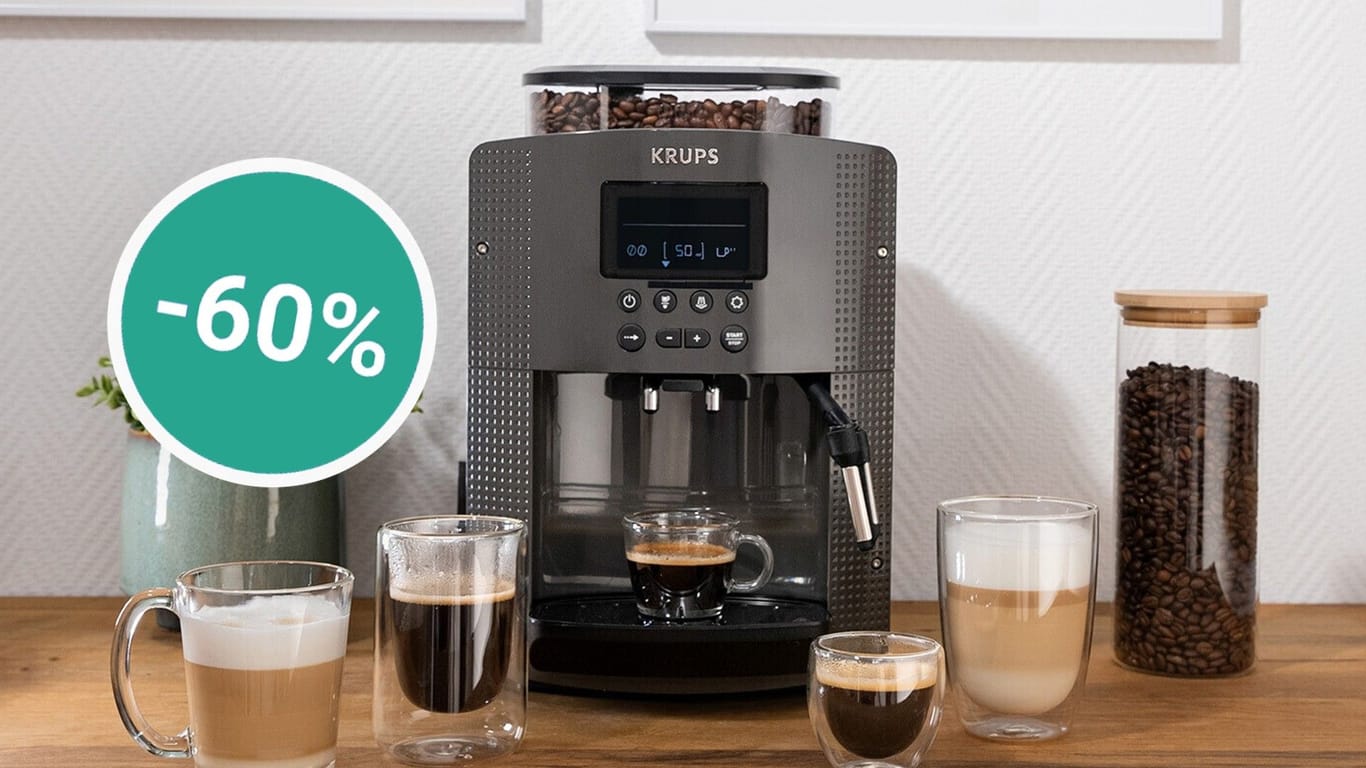 Zum Tiefpreis unter 300 Euro: Bei Lidl erhalten Sie heute 60 Prozent Rabatt auf einen Kaffeevollautomaten von Krups.