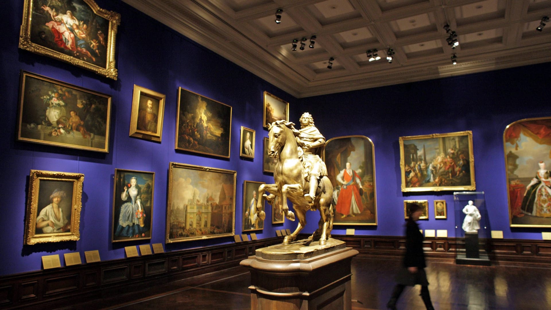 Der Neue Gobelin-Saal in der Dresdner Gemäldegalerie Alte Meister im Dresdner Zwinger.