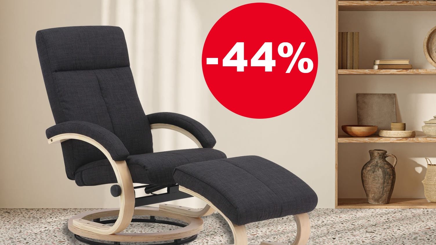 Der Relaxsessel von Zurbrüggen ist ganze 44 Prozent reduziert im Angebot.