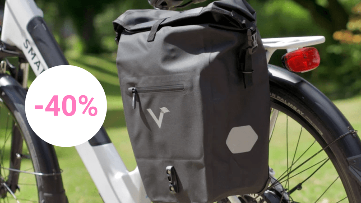 Praktisch und robust: Eine Fahrradtasche von Valkental ist heute im Rahmen der Oster-Angebote zum Tiefpreis bei Amazon erhältlich.