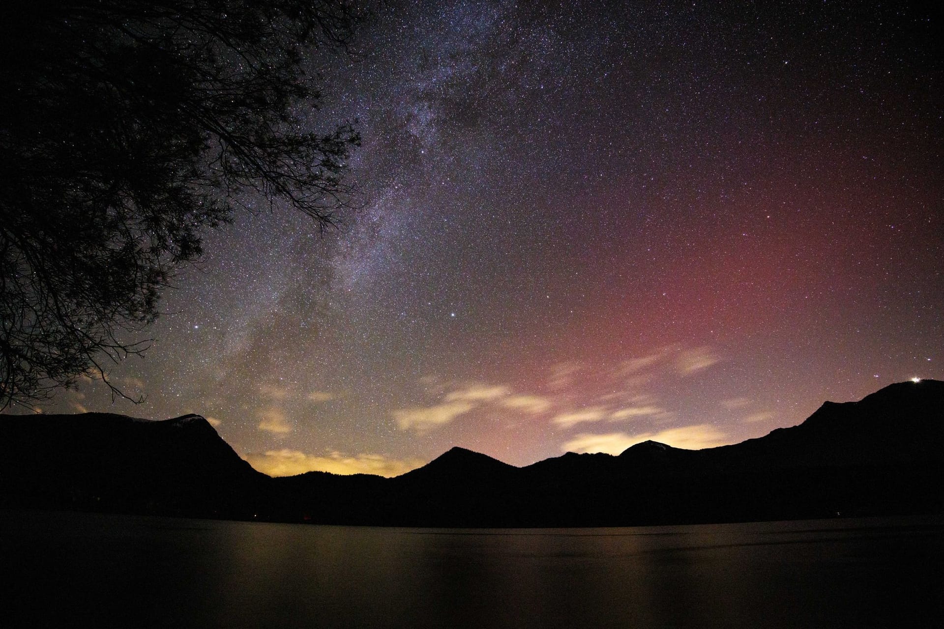 Polarlichter über Bayern