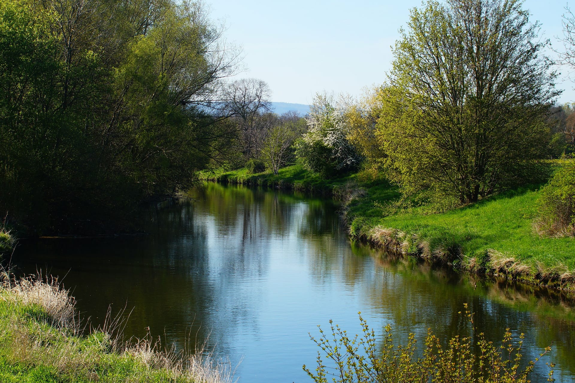 The Nidda river in Frankfurt Bonames