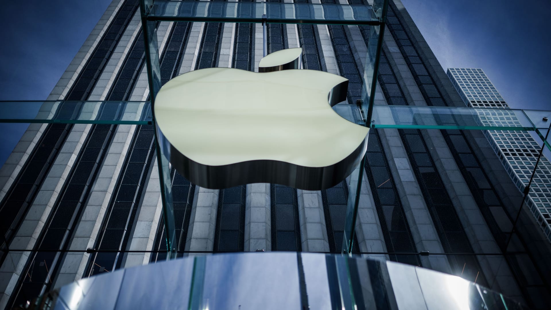 Apple-Logo in New York: Das Justizministerium behauptet, der Tech-Gigant nutze ein Monopol aus.