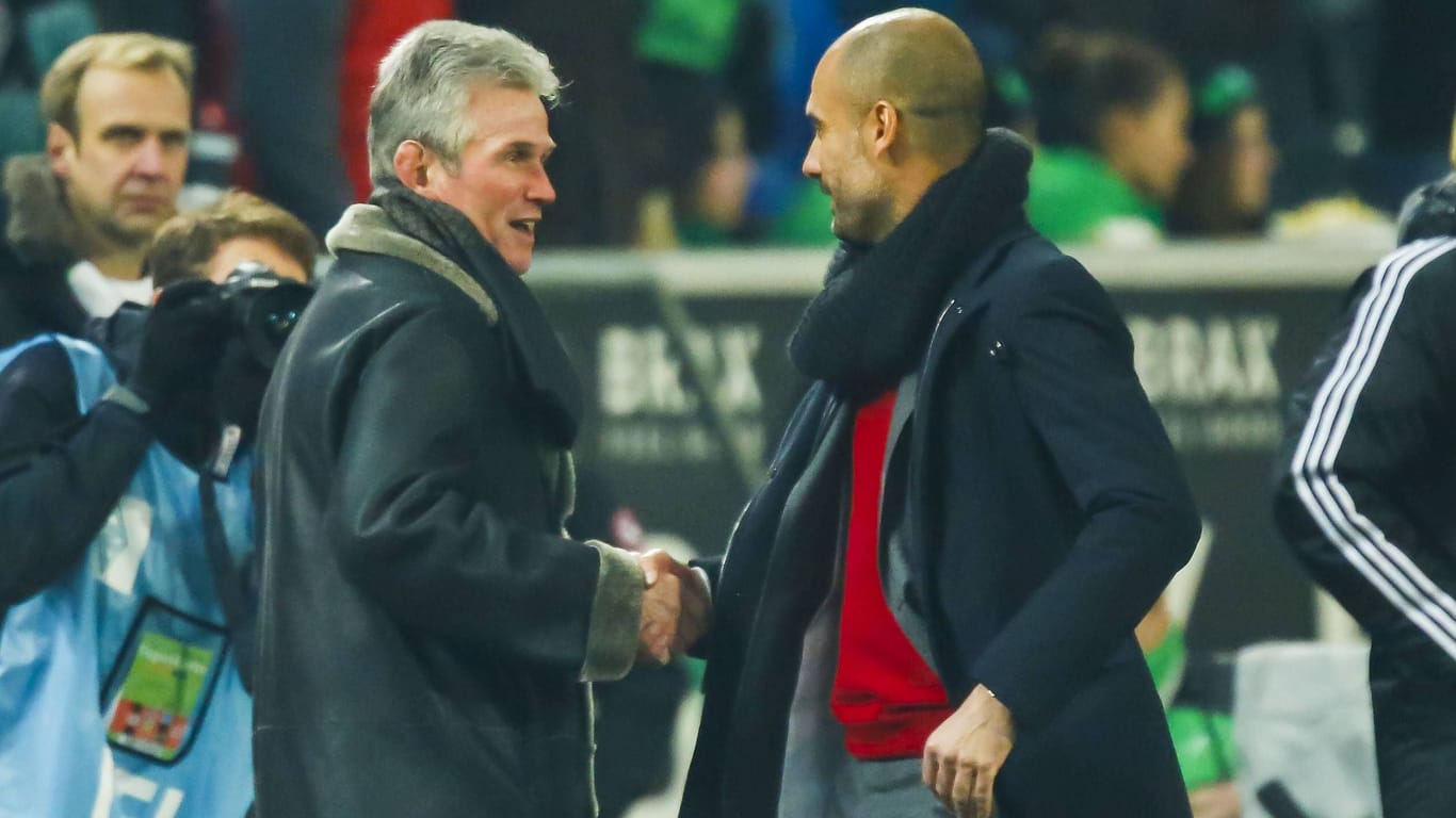 Jupp Heynckes (l.) und Pep Guardiola prägten den FC Bayern.
