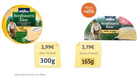 Weichkäse: Bei Rewe kostet der Markenkäse im März 45 Prozent mehr.