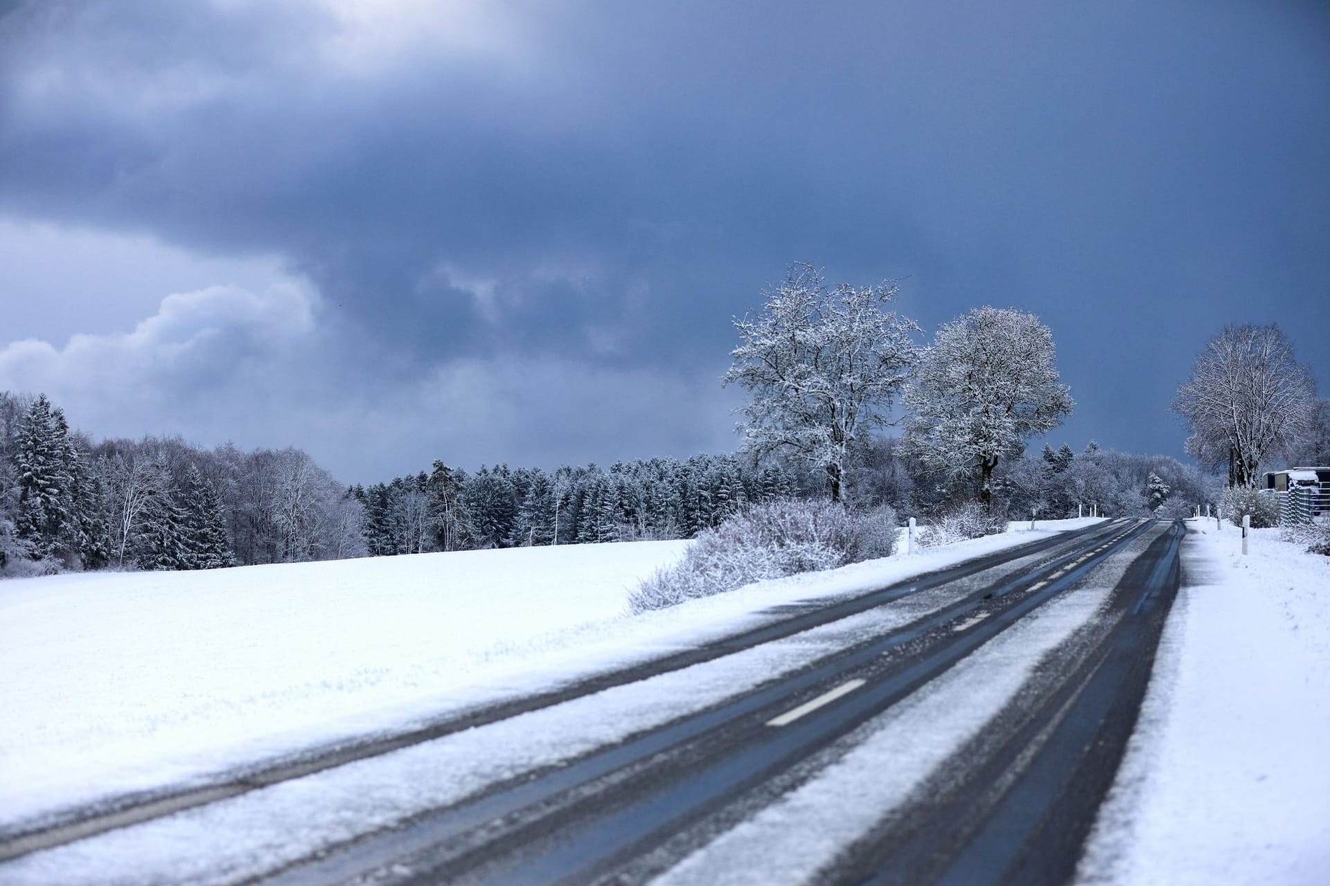 Schnee auf der Schwäbischen Alb